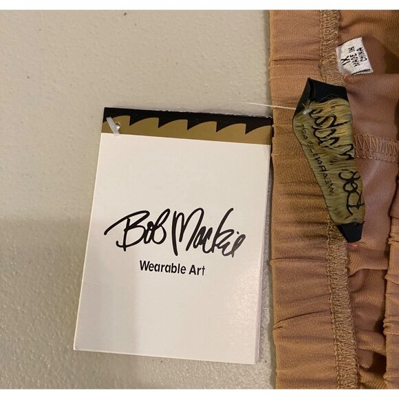 NWT Bob Mackie Wearable Art Womens Tan Wide-Leg Pants 1X - Picture 4 of 11